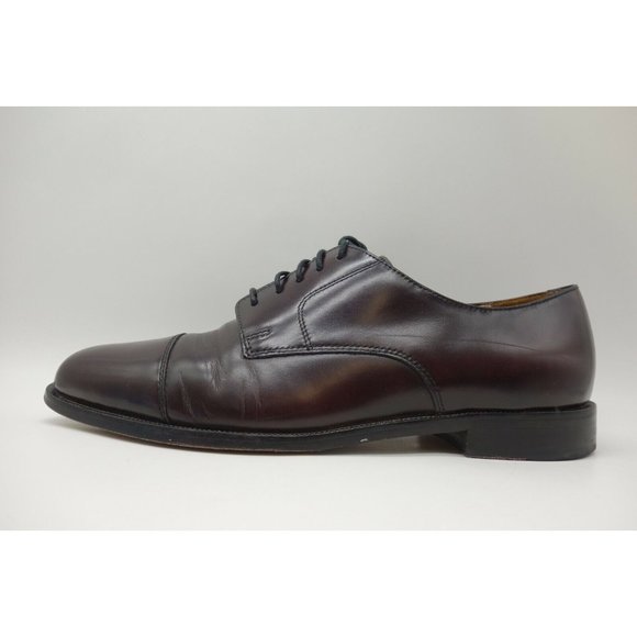 Cole Haan Burgundy Leather Cap Toe Lace Up Oxfords Shoes Men\'s 10 D main image 4